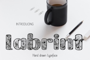 Labrint: A Decorative Floral Font for Makers