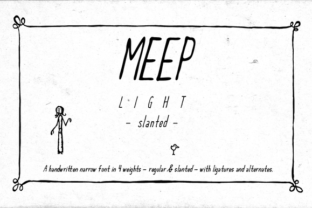 Meep Light Slanted Typeface Review