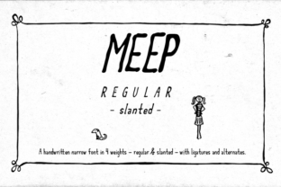 Meep Regular Slanted Typeface Review