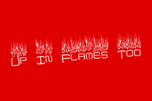 Up in Flames Too: A Bold Decorative Font for Editors